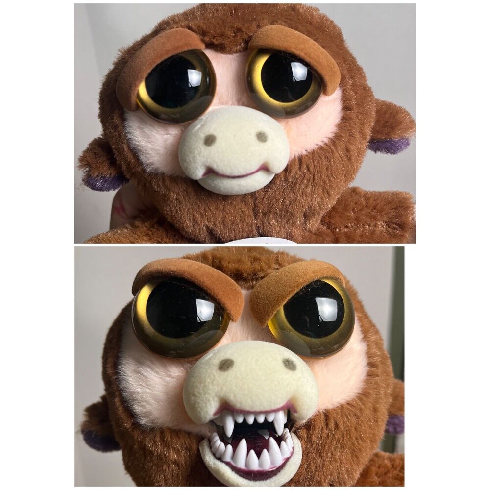 Feisty Pets Plush Bear 2017 William Mark Squeeze Head Scary Toy Stuffed Animal